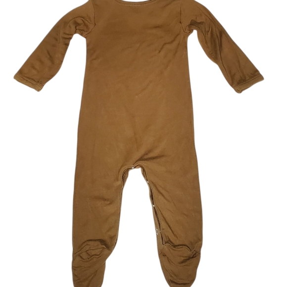 Kate Quinn Bamboo Collection One-piece Sleeper Footie Fennel Baby Boys 0-3 Month - Picture 2 of 3
